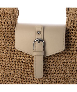 UNBILLION カシュカシュ cachecache / ベルトフラップクロッシェトート カゴバッグ オーク