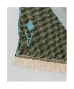 UNBILLION カシュネ cache nez / トランプ柄マフラー グリーン