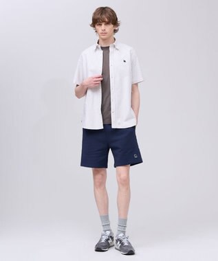 J.PRESS MEN 【WEB限定】バックブル スウェットハーフパンツ ネイビー系