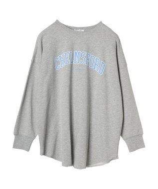 Green Parks ロゴ裏毛チュニック Gray Mixture