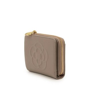 CLATHAS ワッフル 二つ折り財布 グレージュ