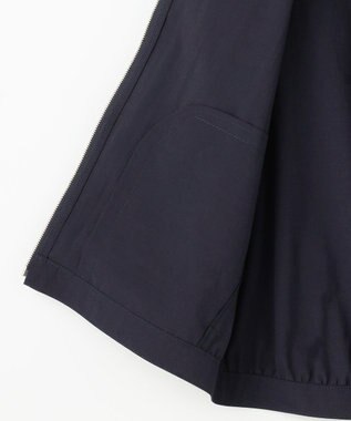 自由区 ファンクショナルブロード ノーカラーブルゾン ネイビー