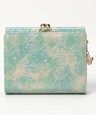 ANNA SUI ローズハート 口金二つ折り財布 ミント