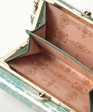 ANNA SUI ローズハート 口金二つ折り財布 ミント