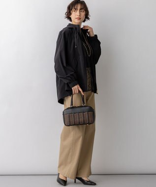 23区 【先行予約】2WAY ストレッチタフタ ボリュームスリーブブルゾン ブラック系