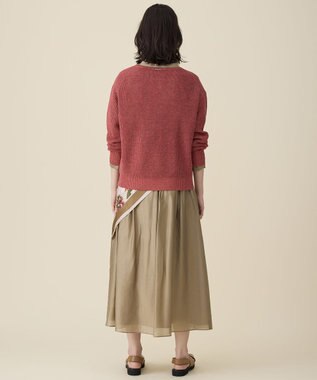 自由区 L リネンミドルゲージプルオーバー ニット ピンク