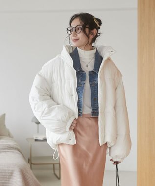 WEGO 【2WAYフード取り外し可能/あったかい】２WAYパディングブルゾン ホワイト