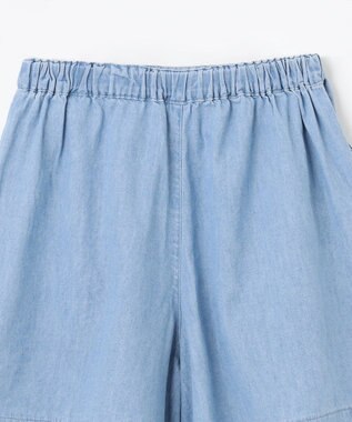 ANY KIDS 裾 スカラップ ショートパンツ デニムブルー