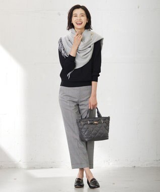 J.PRESS LADIES 【2way】ボンディングキルト バッグ グレー系