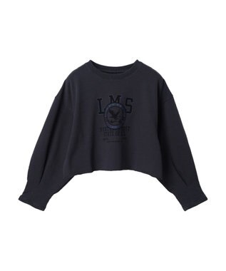 Green Parks クロップド丈ロゴプルオーバー Gray