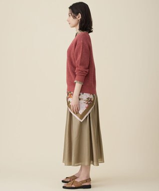 自由区 L リネンミドルゲージプルオーバー ニット ピンク