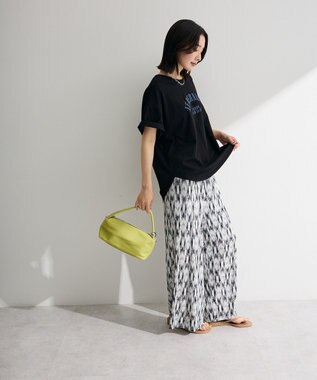 Green Parks 裾ラウンド機能ロゴTシャツ Black