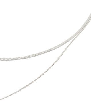 Green Parks ・ＨＡＬＦ　ＴＩＭＥ　シンプル２連ネックレス Silver