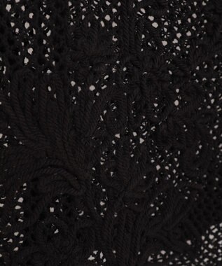 earth music&ecology フラワー刺繍メッシュベスト Black