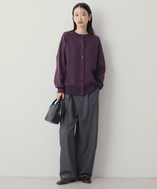 AMERICAN HOLIC コットンブレンドスポンディッシュカーディガン Wine