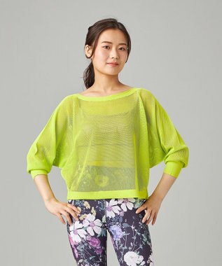 Chacott 【ノーソーイングニット】7分袖メッシュニットTシャツ