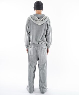 WEGO 【ユニセックス着用ITEM】ブリーチスタッズロゴスウェットパンツ グレー