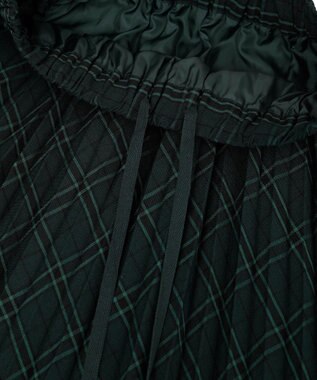 earth music&ecology プリーツミディスカート Check Green