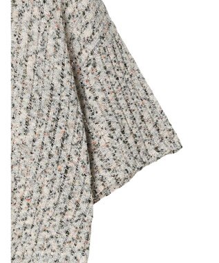 AMERICAN HOLIC カラーネップ透かし編みニットプルオーバー Black