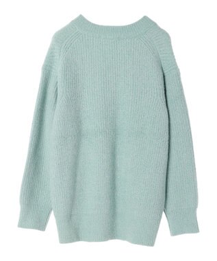 AMERICAN HOLIC モールヤーン片畦Ｖネックニットプルオーバー Mint