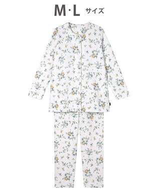 WACOAL ワコール_リラックス＆スリープ パジャマ キルトニット素材(本体) あったか 長袖 長ズボン ミントン レディース NDW458 /ワコール