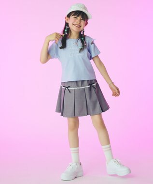 ANY KIDS プリーツ ミニスカパン グレー