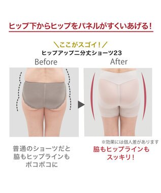 BRADELIS New York 【カヤビューティラボ】ヒップアップ二分丈ショーツ23 パールグレージュ