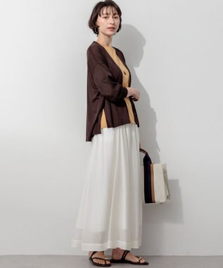 23区 【SLOW/一部店舗限定】エアリーフレア スカート オフホワイト