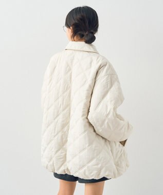 earth music&ecology ダブルステッチキルティングコート Ivory