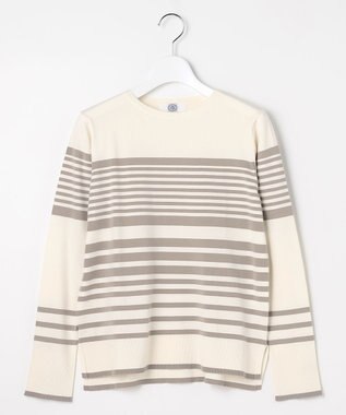 J.PRESS LADIES VIGODA ボーダー ニット オフ×モカボーダー系