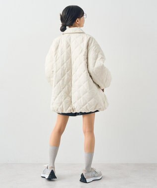 earth music&ecology ダブルステッチキルティングコート Ivory