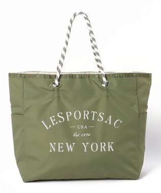 LARGE 2 WAY TOTE/バーチ/オリーブプレイスメント / LeSportsac