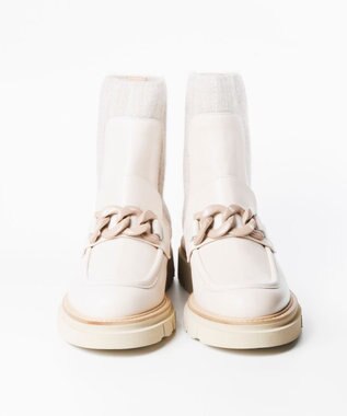 BONTRE 【LucaGrossi/ルカグロッシ】厚底チェーンショートブーツ/G890T-UA アイボリー