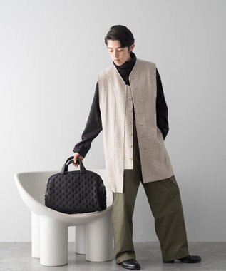 MIYABIYA 【撥水加工】La quoh with kirakaracho 南蛮七宝エンボスボンディング ボストン 玄(ブラック)