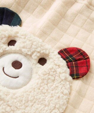 MIKI HOUSE HOT BISCUITS 【70-80cm】 顔ドン あったか ベビーパンツ アイボリー