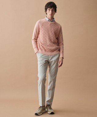 JOSEPH ABBOUD 【キングサイズ・ウエストも伸びる!オーガニックコットン使用】ムリネサマー パンツ アイボリー系