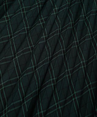 earth music&ecology プリーツミディスカート Check Green