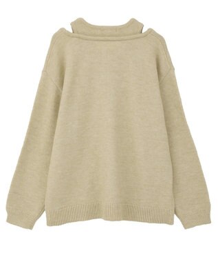 Green Parks フェイクレイヤードＶネックニットプルオーバー Light Beige