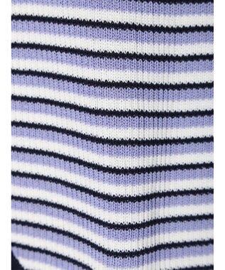 Green Parks デザインヘム配色ニットタンクトップ Blue