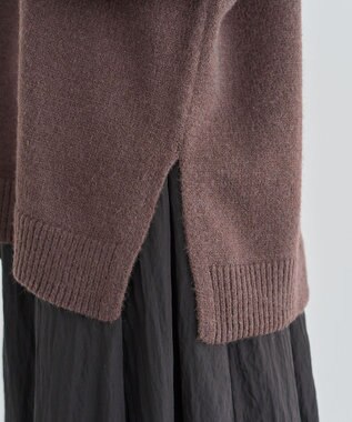 Green Parks フェイクレイヤードＶネックニットプルオーバー Brown