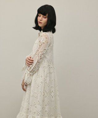 GRACE CONTINENTAL カットレースワンピース ホワイト