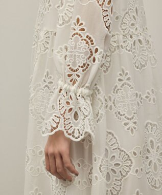 GRACE CONTINENTAL カットレースワンピース ホワイト