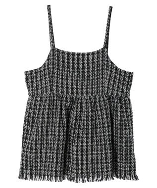 Green Parks ・ＥＬＥＮＣＡＲＥ　ＤＵＥ　ツイードバックリボンキャミ Black