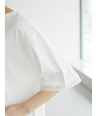 CRAFT STANDARD BOUTIQUE 【ＵＶカット】布帛切り替えプルオーバー Off White