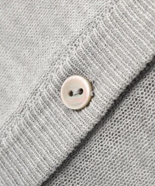 AMERICAN HOLIC シアー配色ニットカーディガン Light Gray