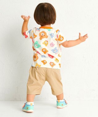 MIKI HOUSE HOT BISCUITS 【80-120cm】カラフルビーンズ 総柄半袖Tシャツ マルチカラー