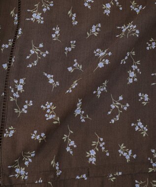 earth music&ecology フラワー楊柳ティアードミニワンピース Brown