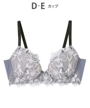 AMPHI ブラジャー 自然なまるみのあるバストシルエット 背中の段差ができにくい整える機能のブラ 【ふわふわブラ】 ブラ BYJ380 アンフィ／ワコール グレー