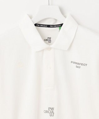 PW CIRCULUS 【MEN】【吸汗速乾/ストレッチ】ベーシックカノコ ポロシャツ ホワイト