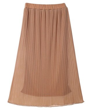 Green Parks ラメプリーツＩラインスカート Terracotta